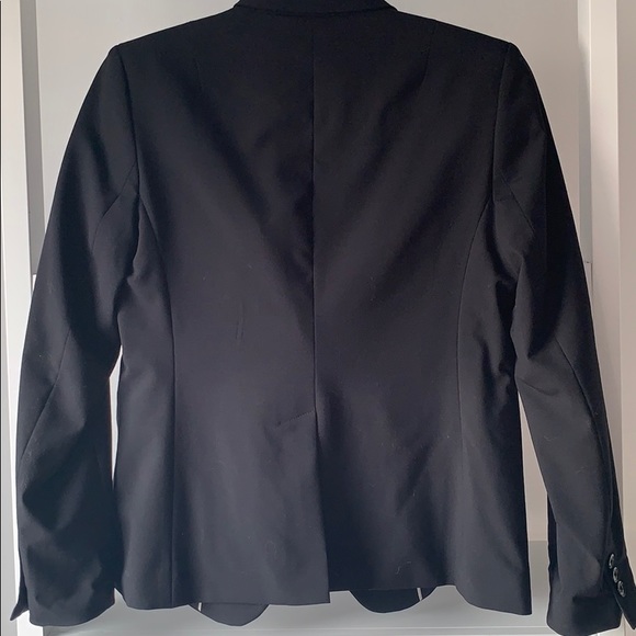 Classic Black Blazer w/ Ruffle Detail - Picture 4 of 4